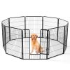 Dog Playpen Indoor Fence Height Metal Exercise Pen with Door Small Puppy/Medium/Large Dogs Animal Pet for Outdoor, Garden, Yard