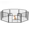 Dog Playpen Indoor Fence Height Metal Exercise Pen with Door Small Puppy/Medium/Large Dogs Animal Pet for Outdoor, Garden, Yard