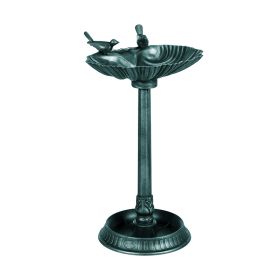 Outdoor Bird Bath Feeder with Flower Planter Base(AMZ Shipping) (type: bird supplies, Color: Green)