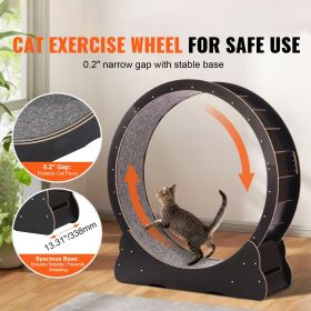 Wooden Cat Exercise Wheel, 43.3" Large Cat Treadmill Wheel for Indoor Cats (Default: Default)