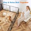 Dog Playpen Indoor Fence Height Metal Exercise Pen with Door Small Puppy/Medium/Large Dogs Animal Pet for Outdoor, Garden, Yard