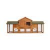 79.5" Extra Large Bunny Cage with 2 Runs House Small Animal Habitats for Guinea Pigs Hamster Removable Tray Two Tier Waterproof Roof Pet Supplies Cott