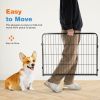 Dog Playpen Indoor Fence Height Metal Exercise Pen with Door Small Puppy/Medium/Large Dogs Animal Pet for Outdoor, Garden, Yard