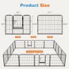 Dog Playpen Indoor Fence Height Metal Exercise Pen with Door Small Puppy/Medium/Large Dogs Animal Pet for Outdoor, Garden, Yard