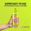 HALT! Handheld Fire Fighting Foam Spray – Non-Toxic, Easy to Use, Store, and Find in Emergency – Compact & Portable – Ideal for Home, Kitchen
