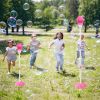 2Pack 3 In 1 Standing Bubble Machines with Colorful Lights and Music Rechargeable Bubble Maker Stands with 2 Modes 3 Adjustable Height for Party Weddi