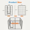 Dog Playpen Indoor Fence Height Metal Exercise Pen with Door Small Puppy/Medium/Large Dogs Animal Pet for Outdoor, Garden, Yard