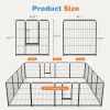 Dog Playpen Indoor Fence Height Metal Exercise Pen with Door Small Puppy/Medium/Large Dogs Animal Pet for Outdoor, Garden, Yard